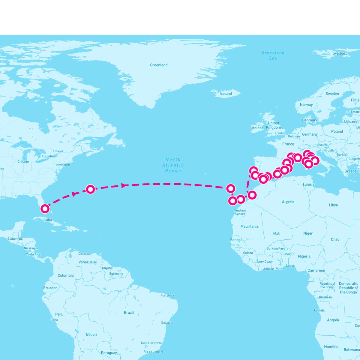 35 Night Crossing To Antiquity (Miami To Rome)