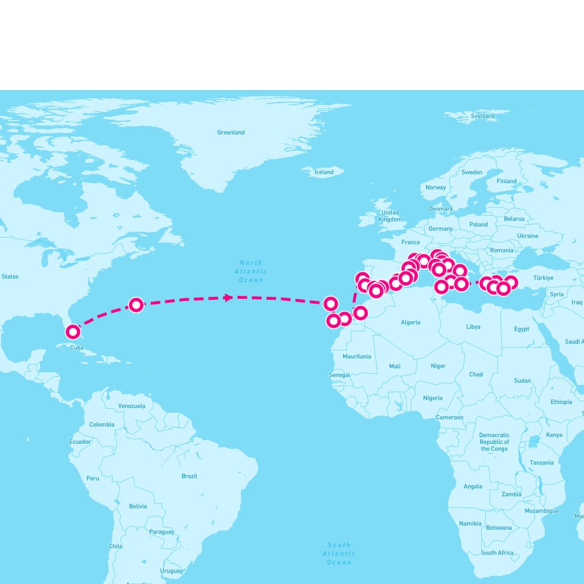 45 Night Atlantic Aegean Odyssey (Miami To Athens)