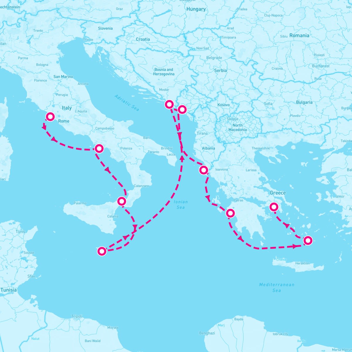 10 Night Dazzling Mediterranean (Rome To Athens)