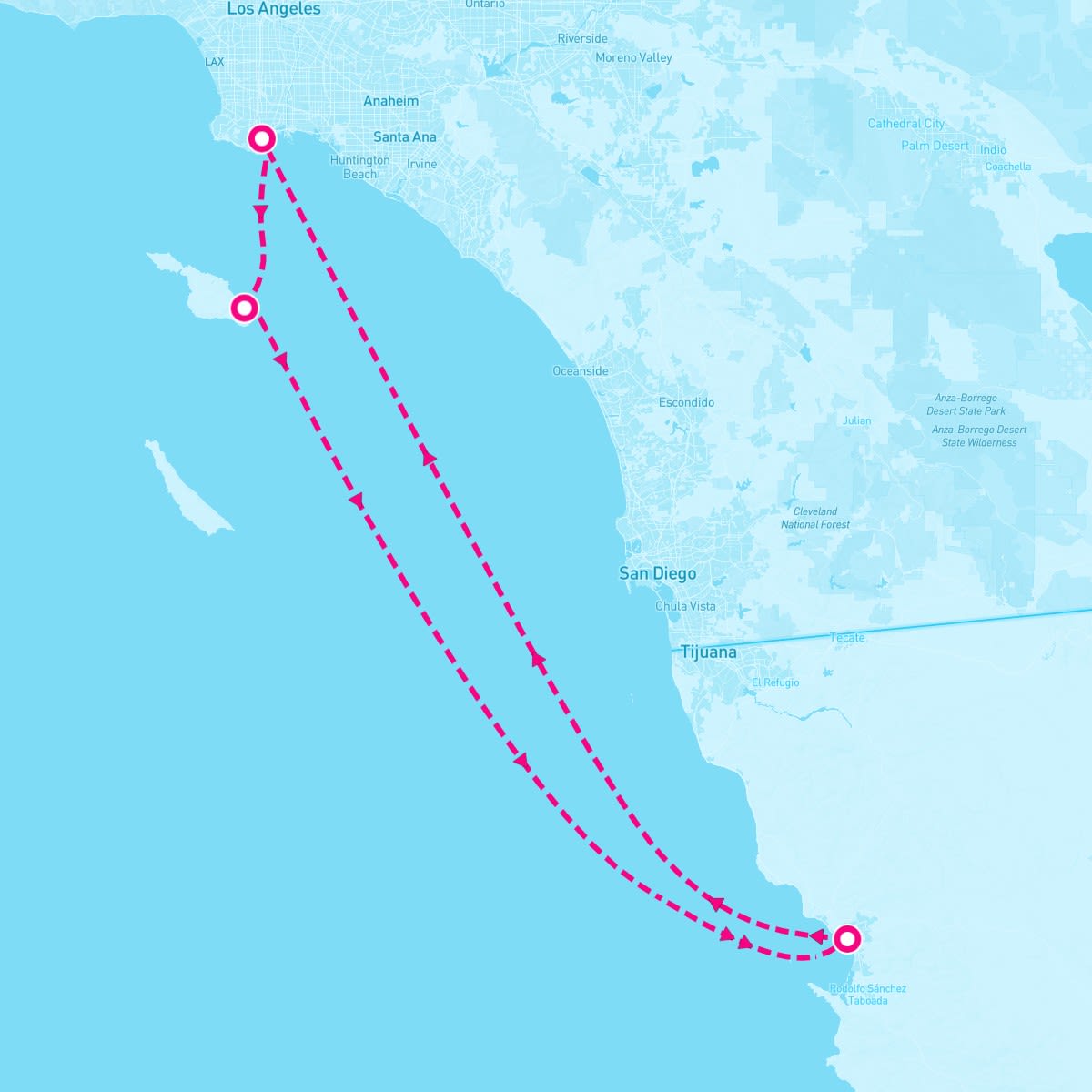 Navigator of the Seas itinerary map for November 4, 2024 (4 nights)