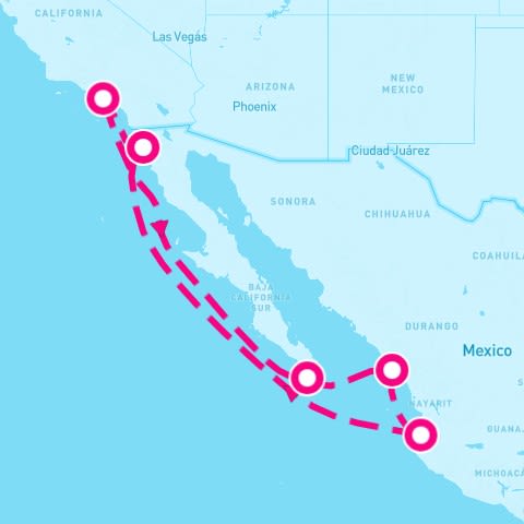 8 Night Cabo Vallarta Mazatlan & Ensenada (Los Angeles Roundtrip)