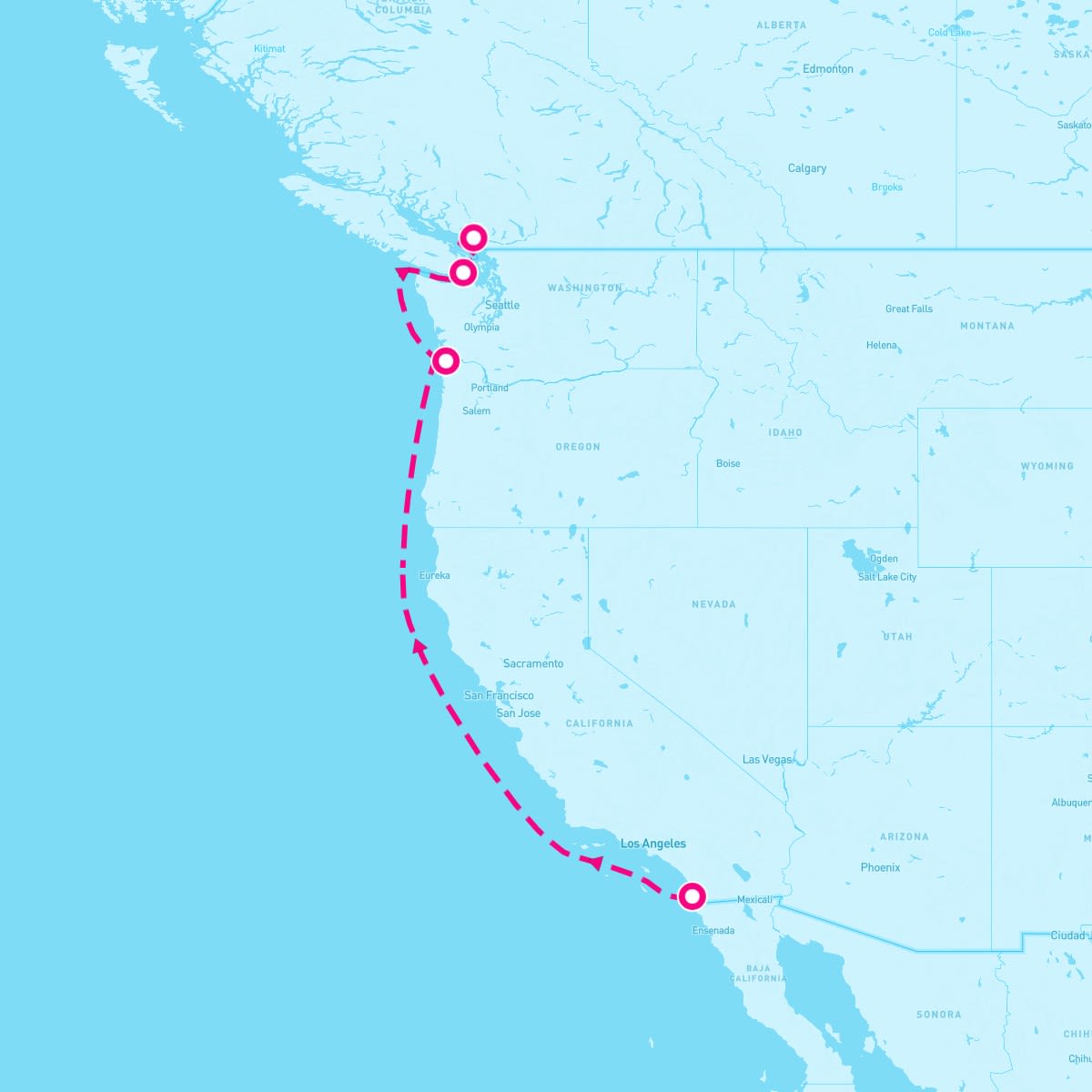 MS Nieuw Amsterdam itinerary map for April 23, 2024 (5 nights)