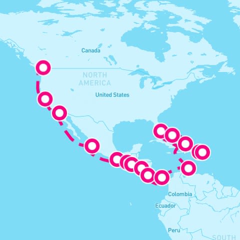 28 Night Panama Canal & Eastern Caribbean (Ft. Lauderdale Roundtrip)