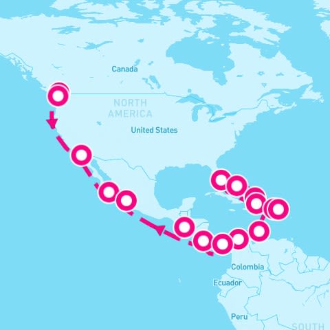 28 Night Eastern Caribbean & Panama Canal (Ft. Lauderdale To Vancouver)
