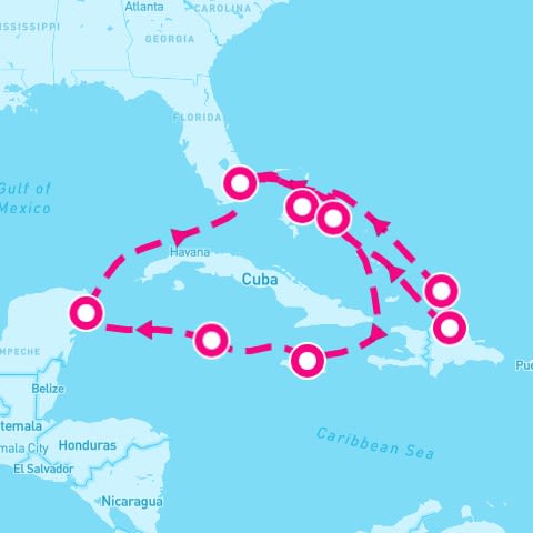14 Night Western / Eastern Caribbean: Mexico & Bahamas Holiday (Ft. Lauderdale Roundtrip)