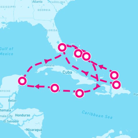 14 Night Western / Eastern Caribbean: Mexico & Bahamas (Ft. Lauderdale Roundtrip)