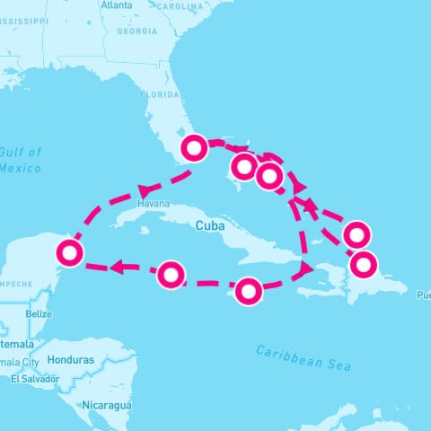 14 Night Western / Eastern Caribbean: Mexico & Bahamas (Ft. Lauderdale Roundtrip)