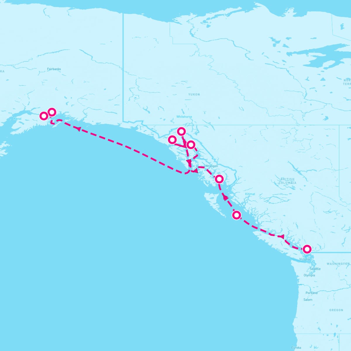 MS Noordam itinerary map for May 11, 2025 (7 nights)