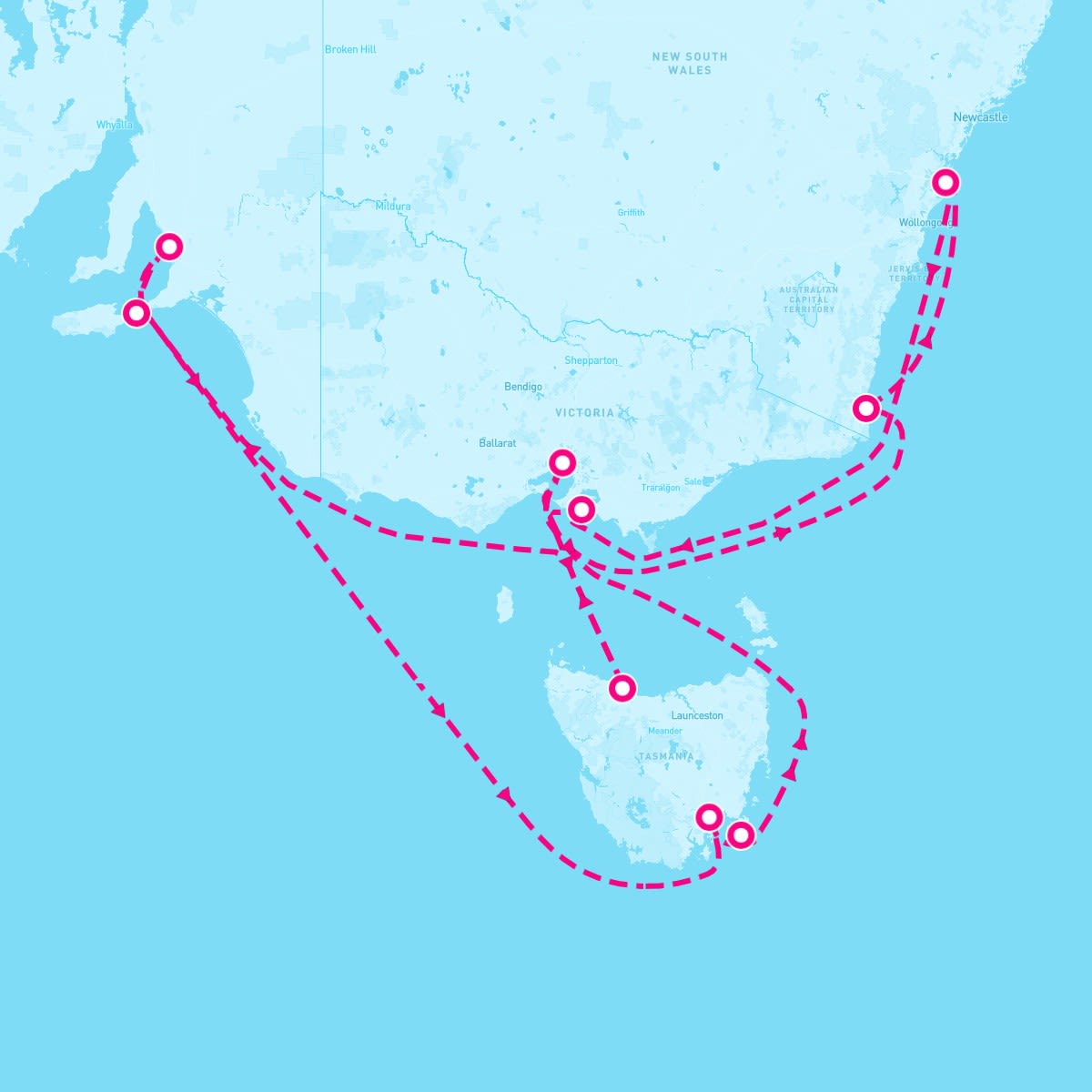MS Noordam itinerary map for December 21, 2025 (14 nights)