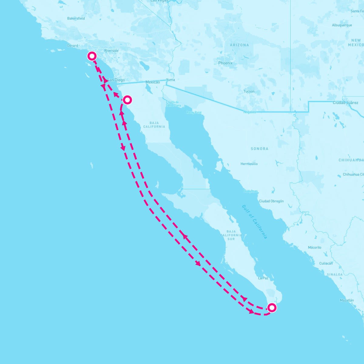 Norwegian Bliss itinerary map for April 4, 2025 (5 nights)