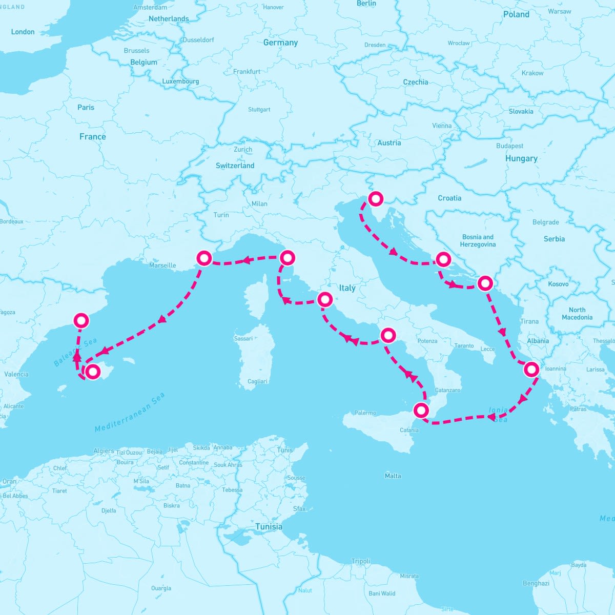 10 Night Mediterranean: Italy France & Greece (Trieste To Barcelona)