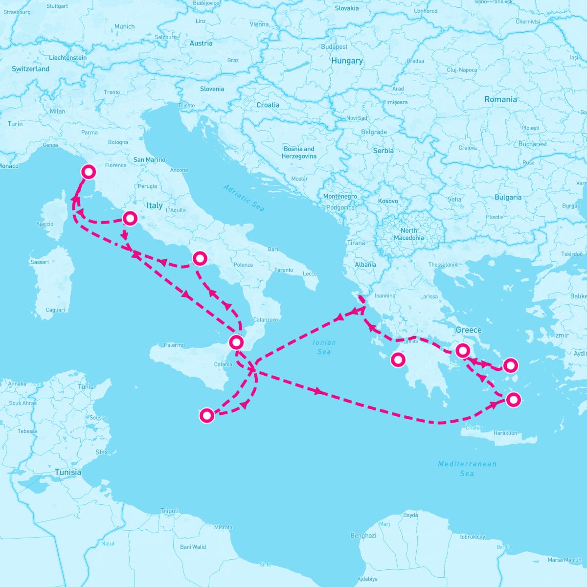 10 Night Greek Isles: Malta & Italy (Rome Roundtrip)