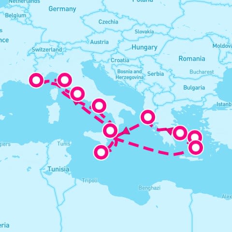 11 Night Greek Isles: Santorini Athens & Florence (Rome Roundtrip)