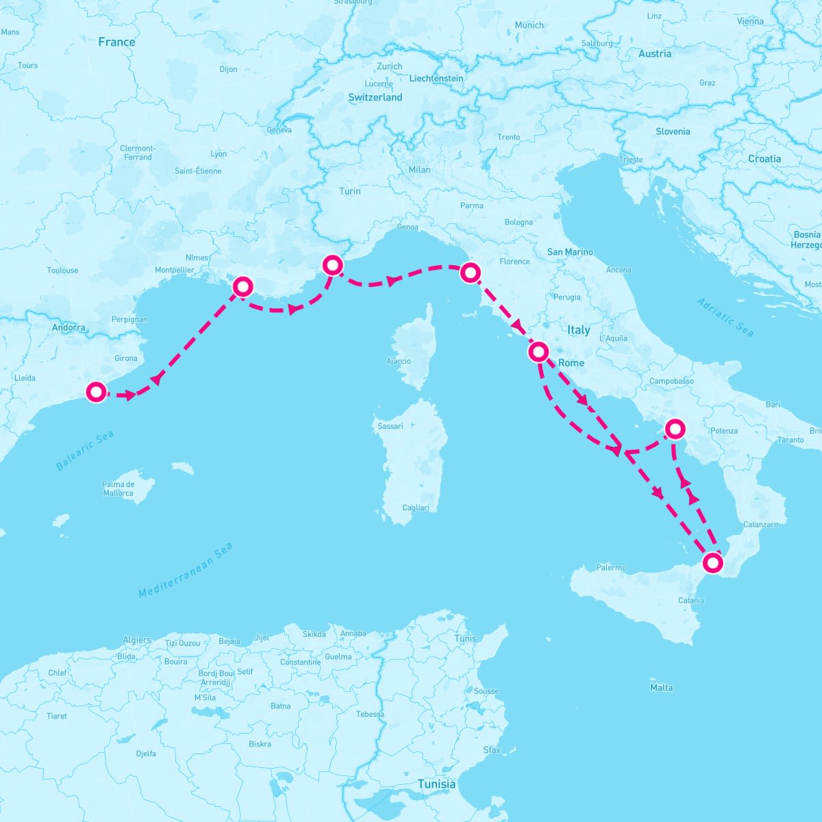 Norwegian Epic itinerary map for May 31, 2026