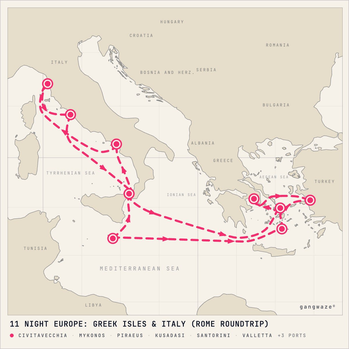 Norwegian Epic itinerary map for June 3, 2028 (11 nights)