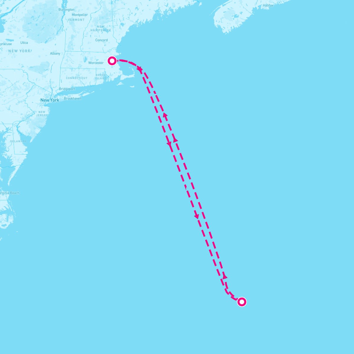 Norwegian Gem itinerary map for March 29, 2024 (7 nights)