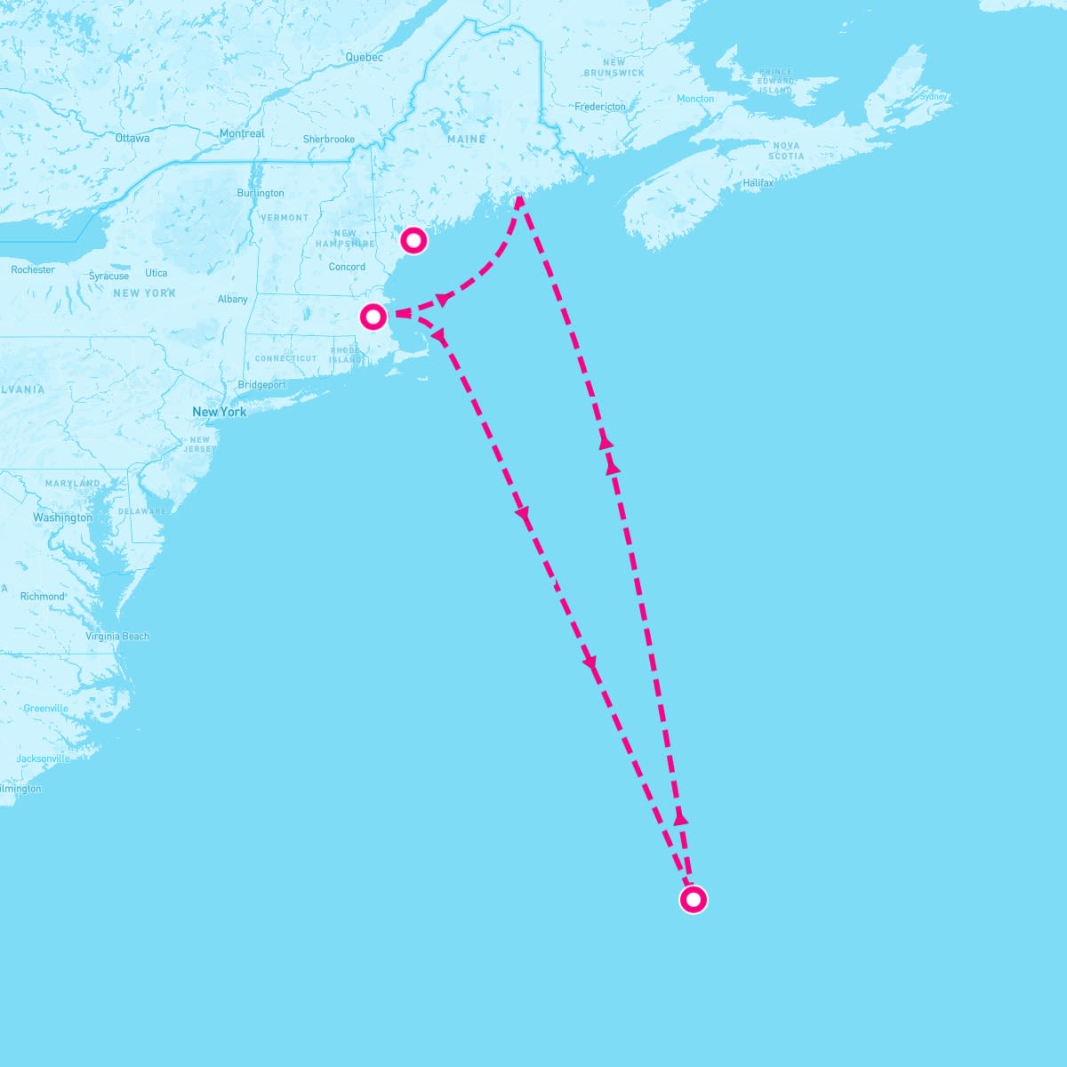 Norwegian Gem itinerary map for June 28, 2024 (7 nights)