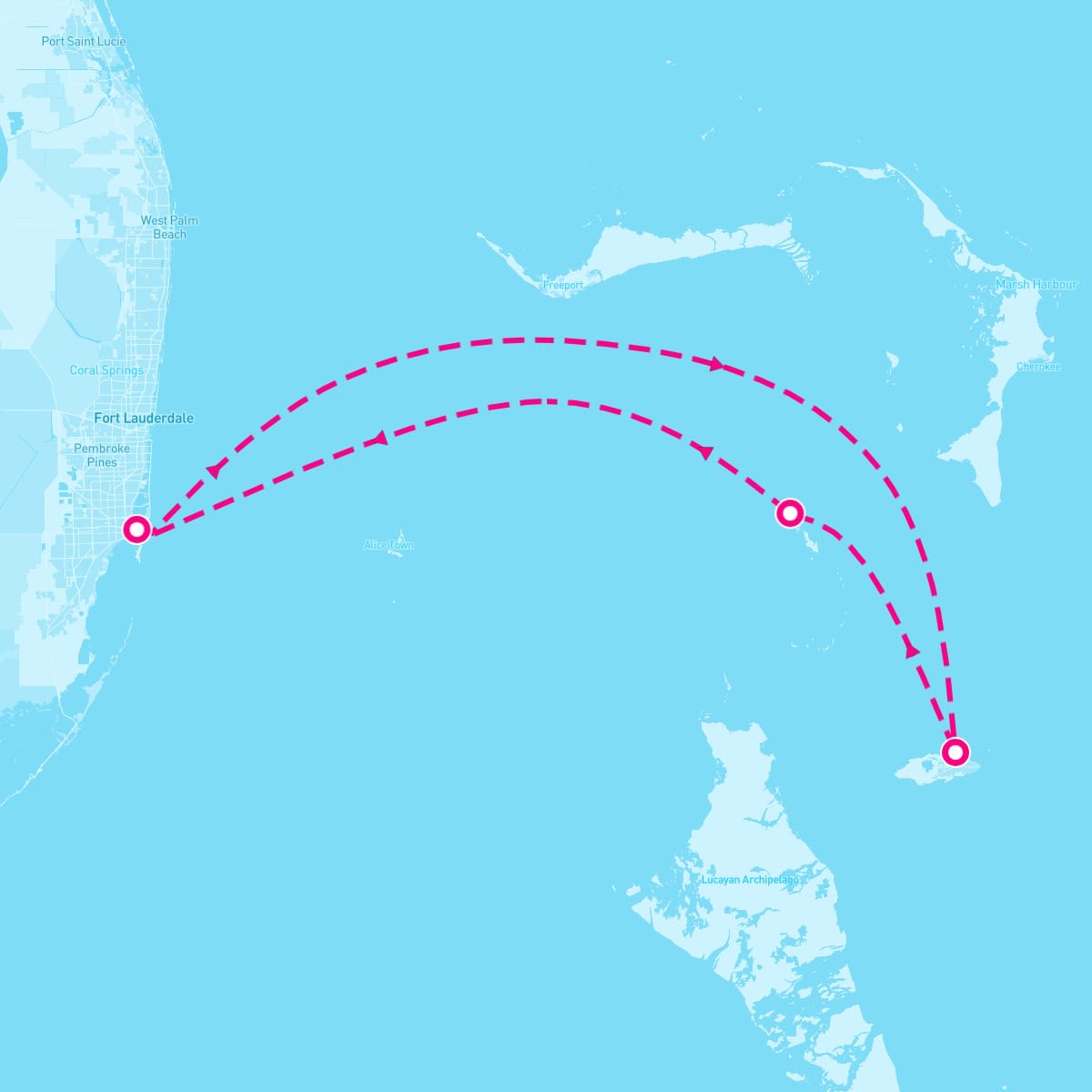 Norwegian Gem itinerary map for June 30, 2025 (4 nights)