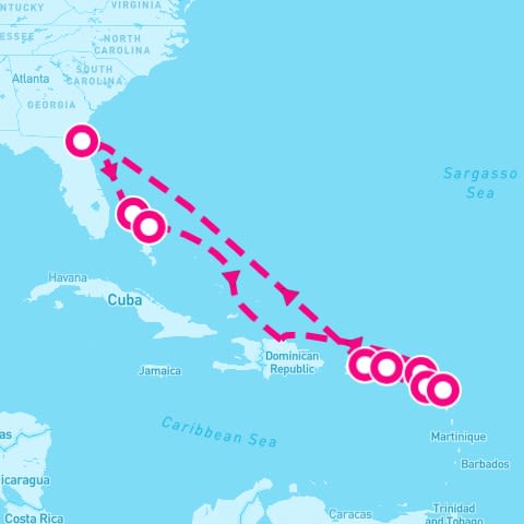 12 Night Caribbean: Bahamas & St. Thomas (Jacksonville Roundtrip)