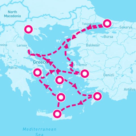 9 Night Greek Isles: Santorini Rhodes & Istanbul (Athens Roundtrip)