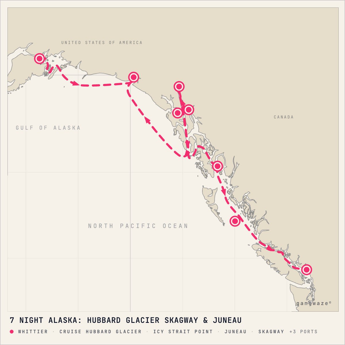 Norwegian Jade itinerary map for July 10, 2028 (7 nights)