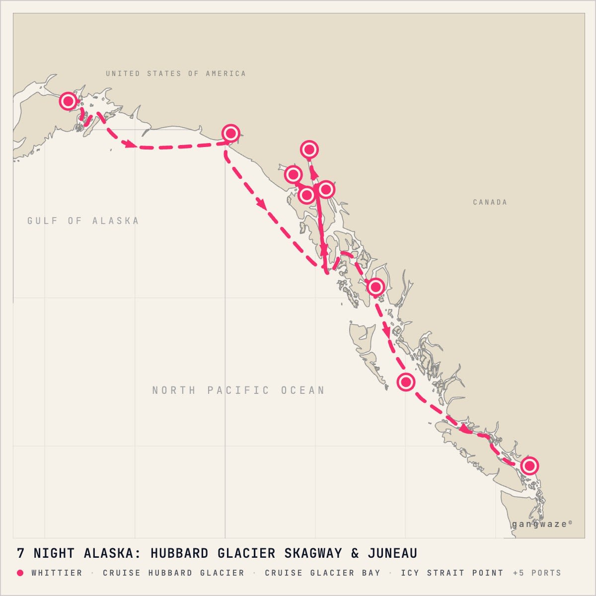 Norwegian Jade itinerary map for September 18, 2028 (7 nights)