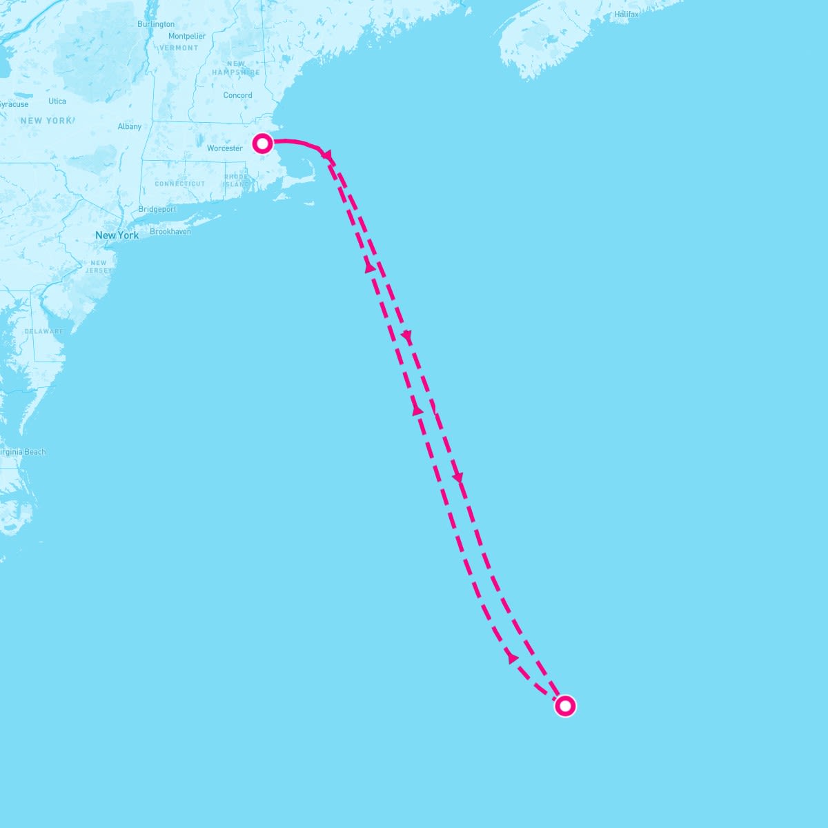 Norwegian Jewel itinerary map for April 11, 2025 (7 nights)