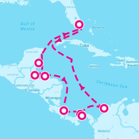 11 Night Panama Canal Partial Transit: Mexico Costa Rica & Belize (Miami Roundtrip)