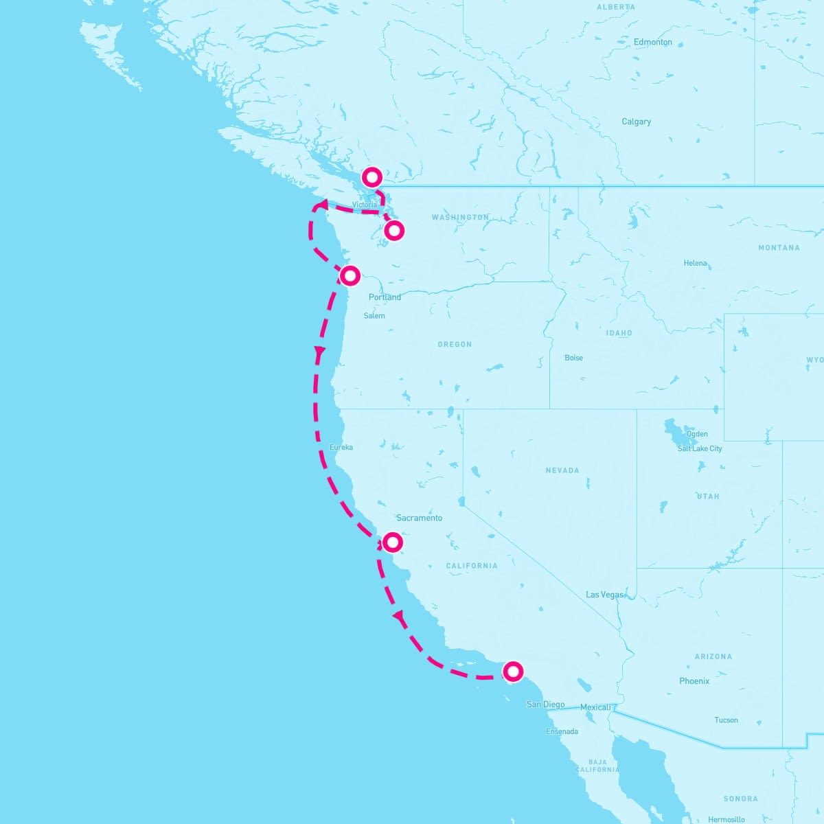 6 Night Pacific Coast: San Francisco & Seattle (Vancouver To Los Angeles)