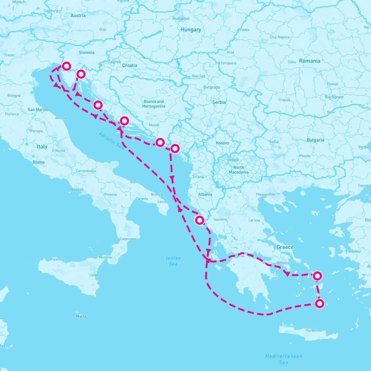 Norwegian Pearl itinerary map for July 12, 2024 (10 nights)
