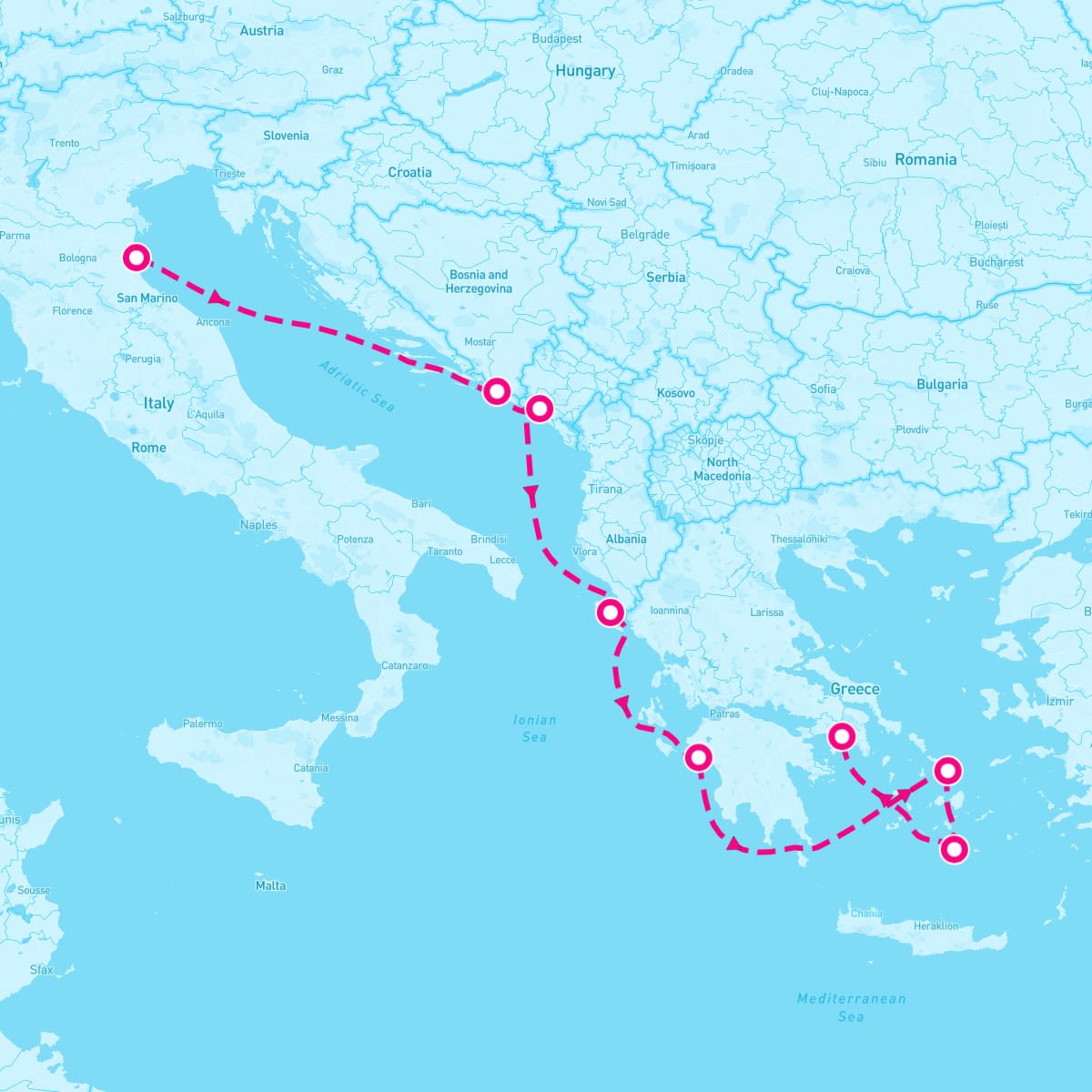 7 Night Greek Isles: Santorini Mykonos & Croatia (Ravenna To Athens)