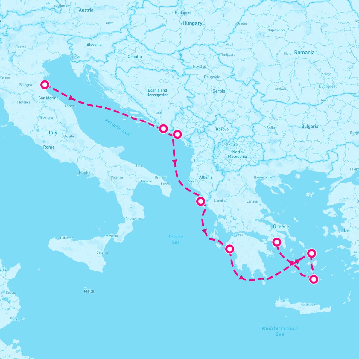 7 Night Greek Isles: Santorini Mykonos & Croatia (Ravenna To Athens)