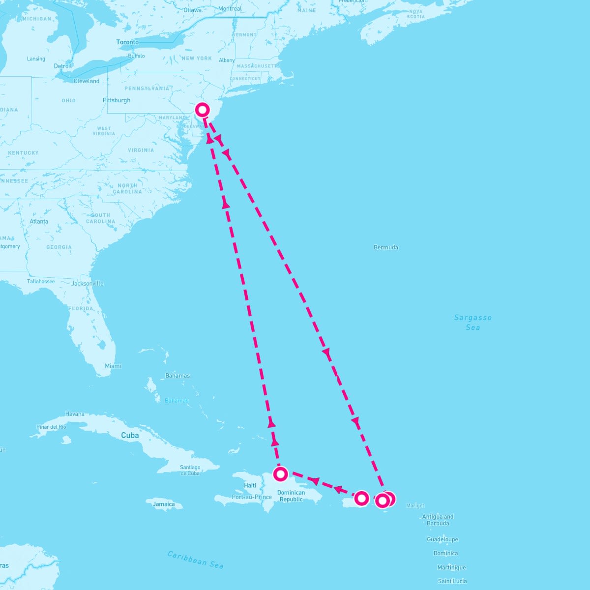10 Night Caribbean: Dominican Republic & St. Thomas (Philadelphia Roundtrip)