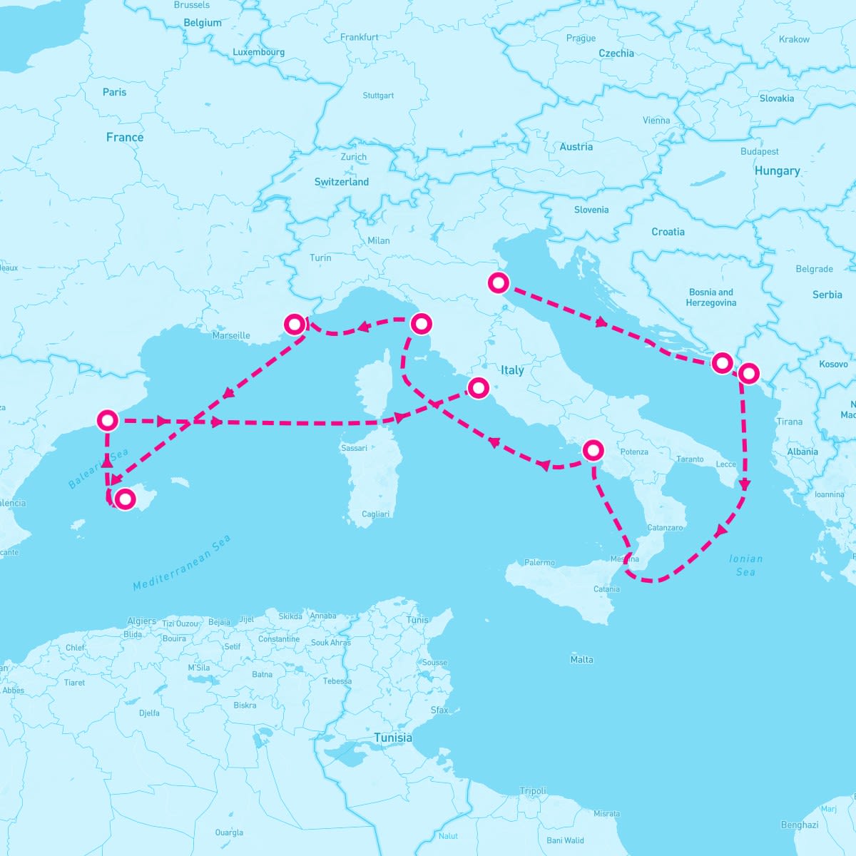 10 Night Europe: Spain France & Italy (Ravenna To Rome)