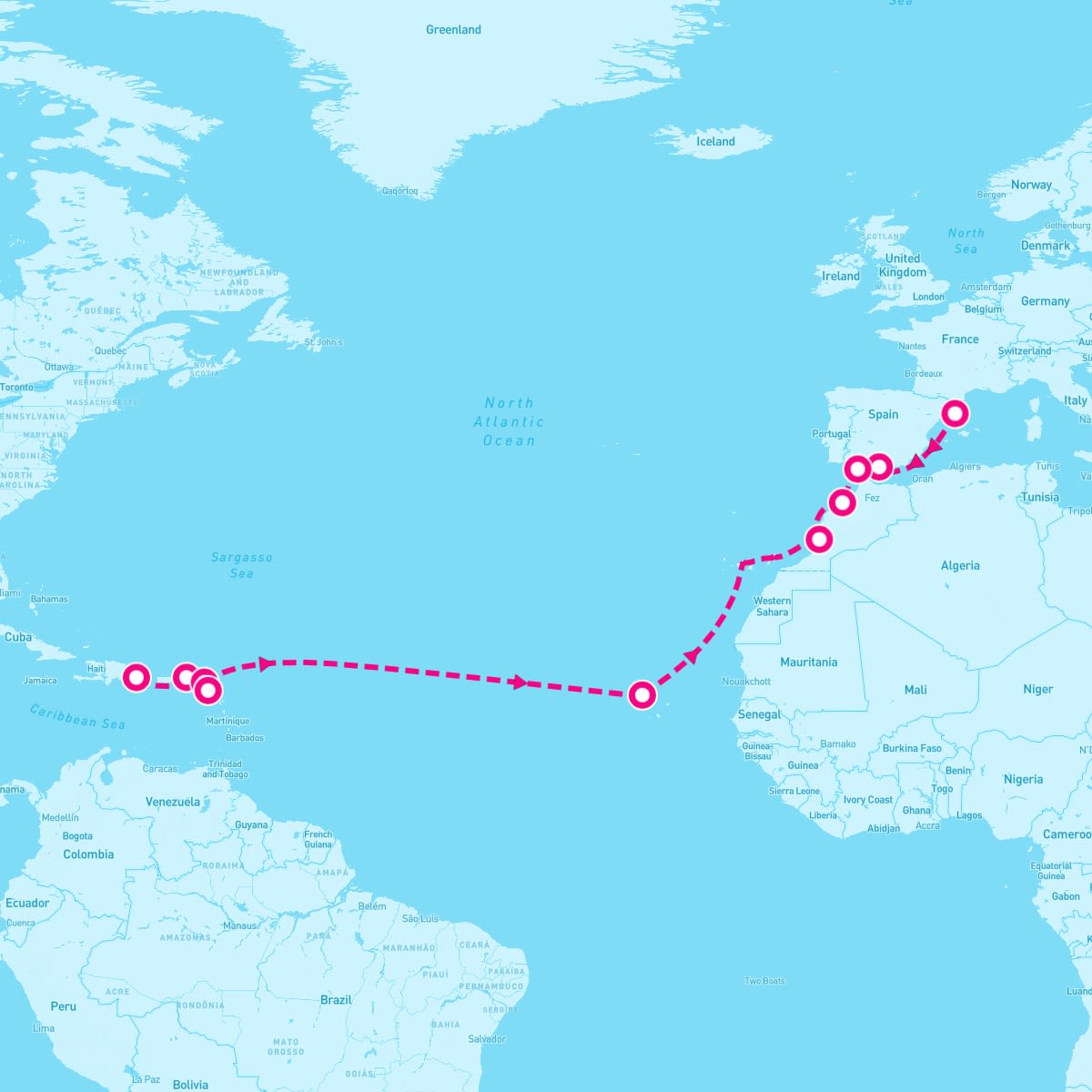 16 Night Transatlantic: Spain & Morocco (Barcelona To La Romana)