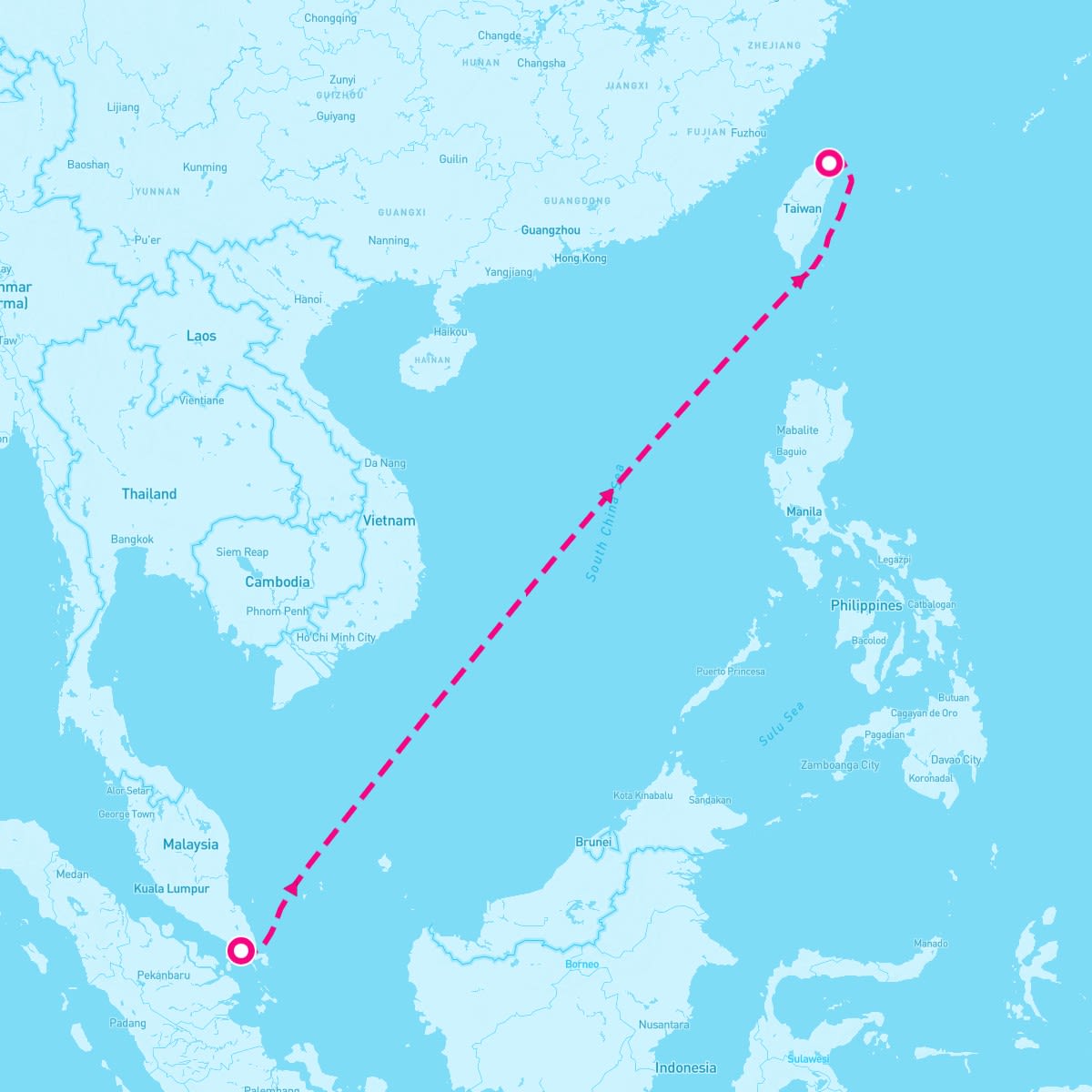 Norwegian Spirit itinerary map for January 21, 2025 (4 nights)