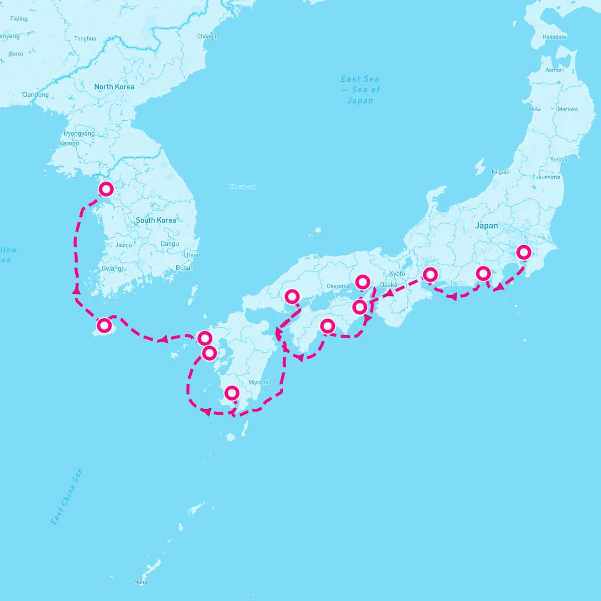Norwegian Spirit itinerary map for September 13, 2025 (11 nights)