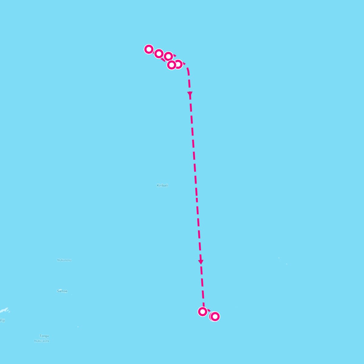 Norwegian Spirit itinerary map for October 12, 2025 (14 nights)