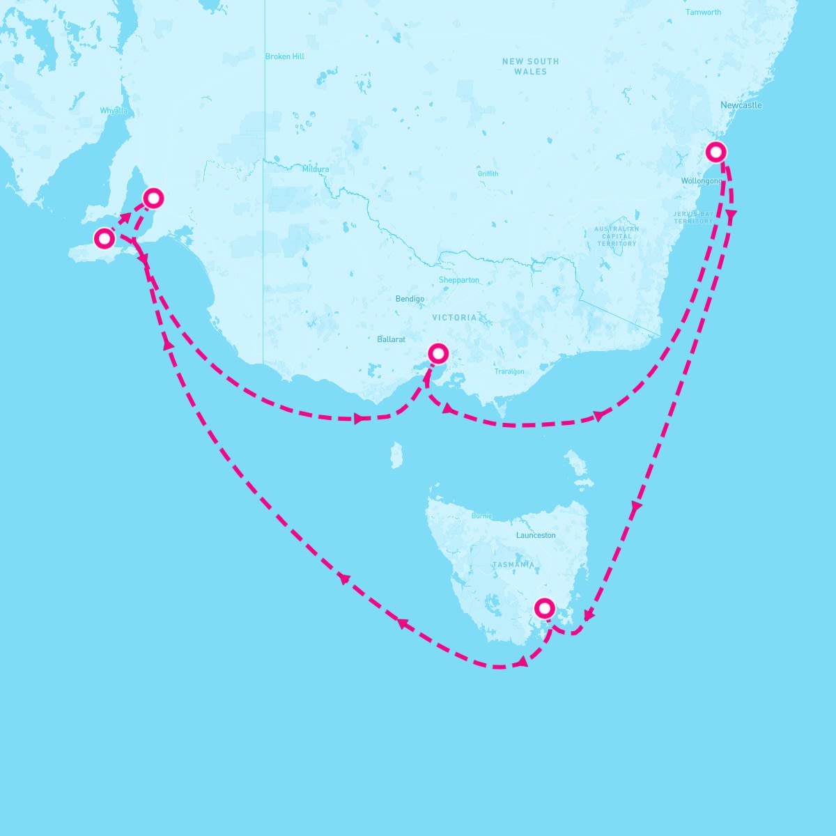 Norwegian Spirit itinerary map for December 12, 2026
