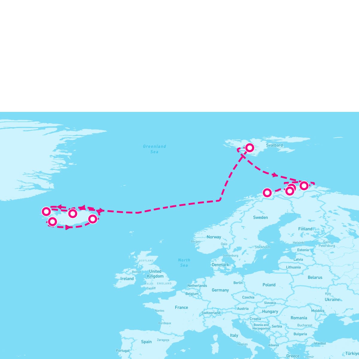 Norwegian Star itinerary map for May 30, 2024