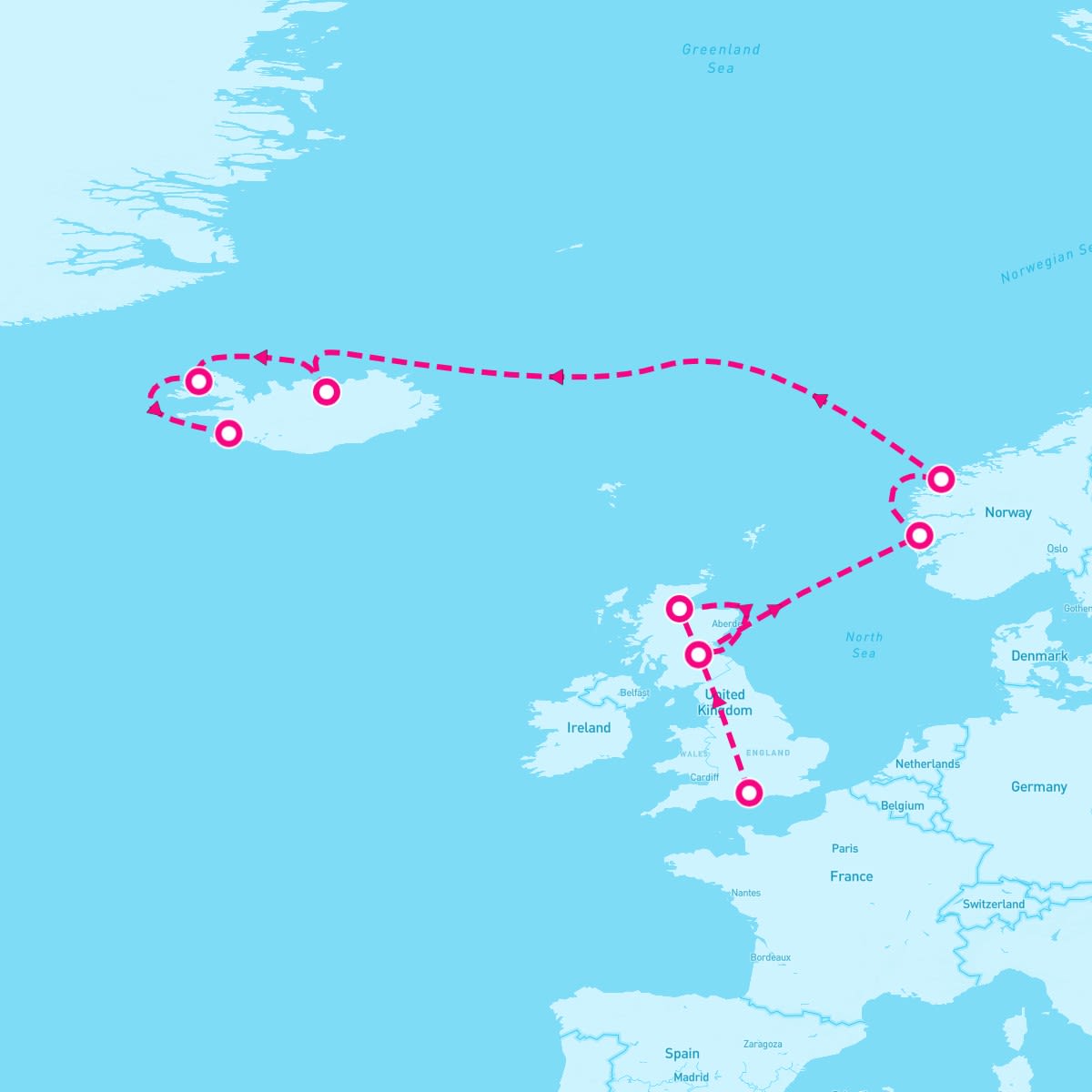 11 Night Northern Europe: Iceland Scotland & Norway (Southampton To Reykjavik)
