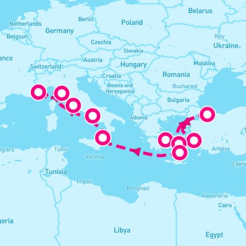 10 Night Classic Mediterranean (Athens To Rome)