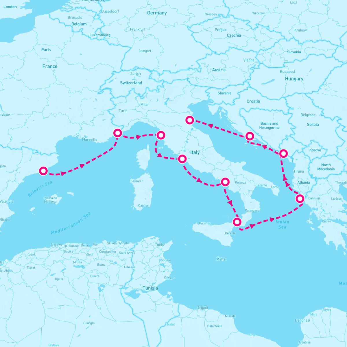 9 Night Mediterranean: Italy France & Greece (Barcelona To Ravenna)