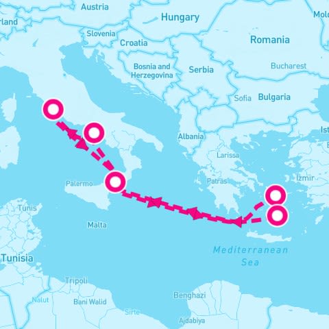 7 Night Greek Isles & Italy (Rome Roundtrip)