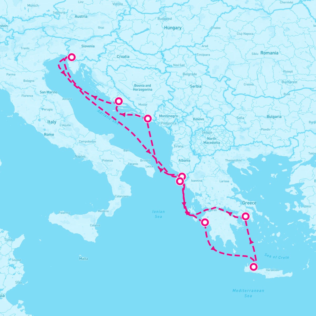 MS Oosterdam itinerary map for October 12, 2025 (10 nights)