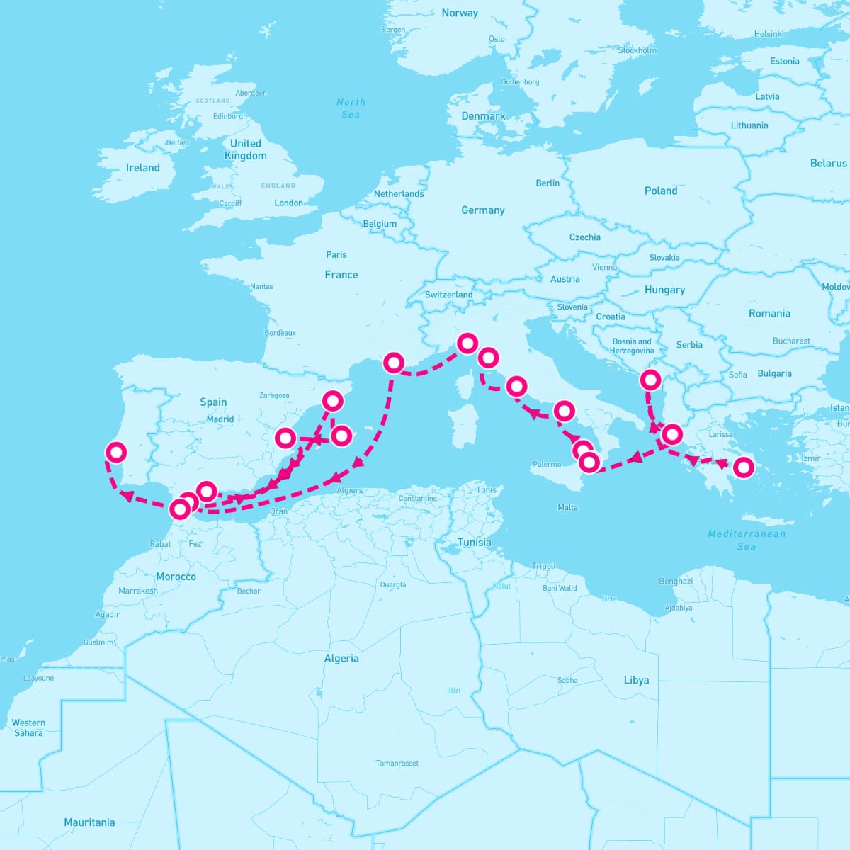 21 Night Ultimate Mediterranean Splendor Collectors Voyage (Athens To Lisbon)