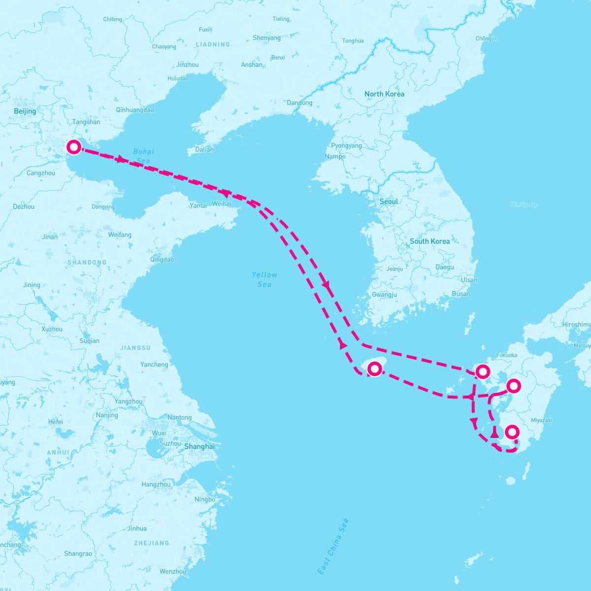 Ovation of the Seas itinerary map for July 19, 2025 (7 nights)