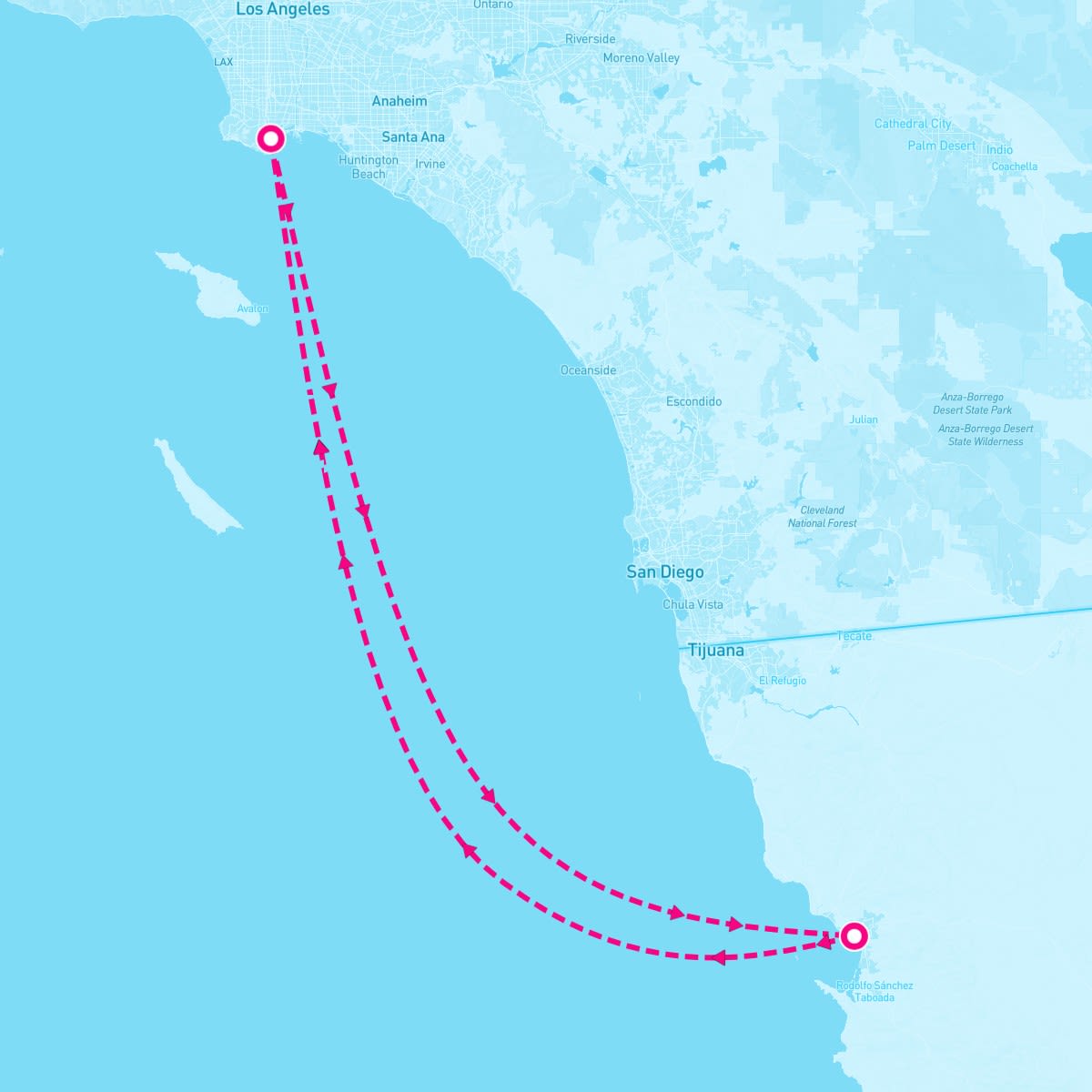 Ovation of the Seas itinerary map for August 12, 2025 (3 nights)
