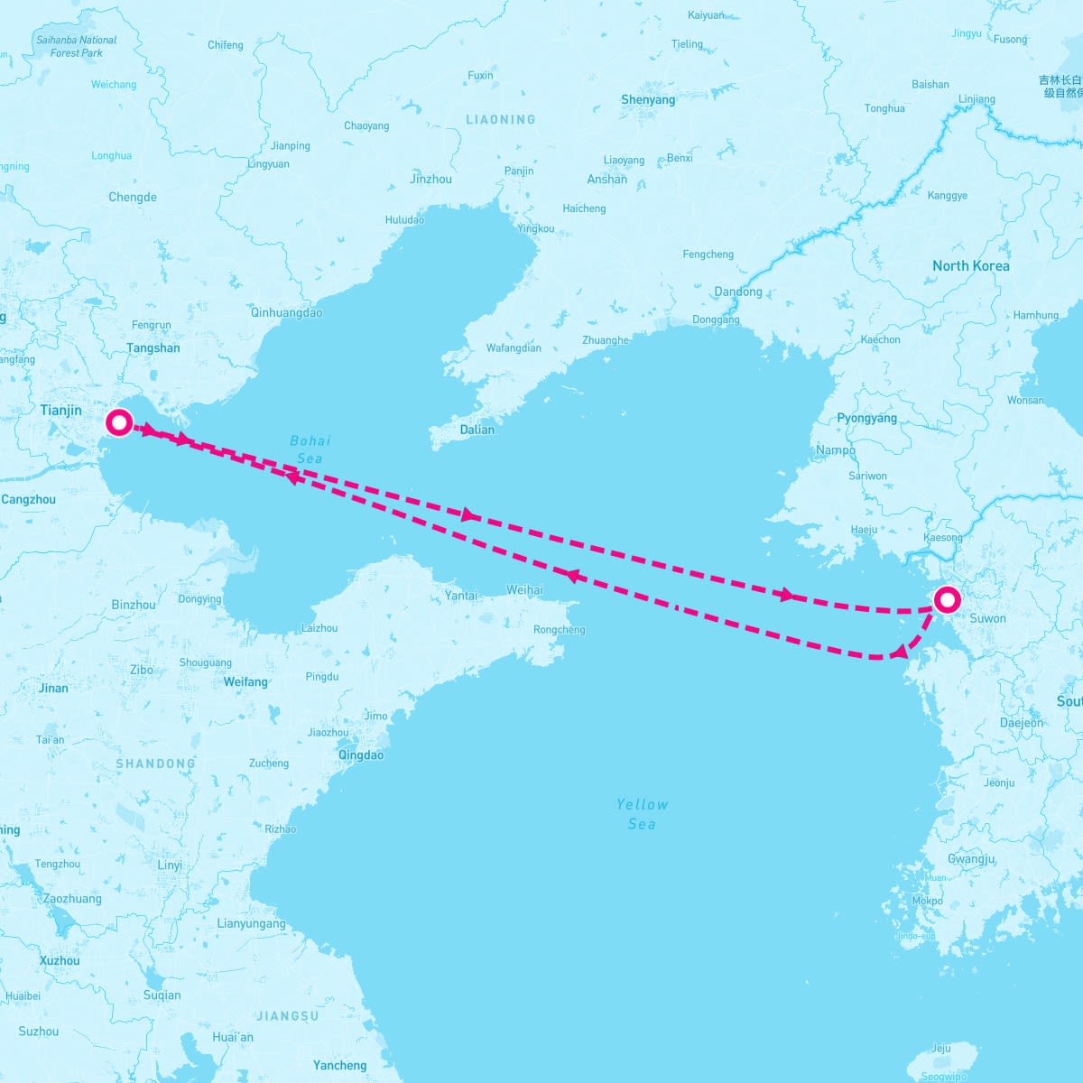 Ovation of the Seas itinerary map for September 3, 2025 (4 nights)