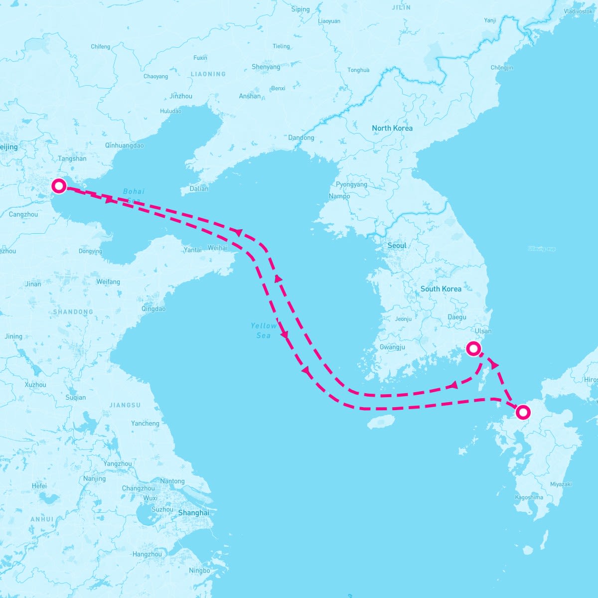 Ovation of the Seas itinerary map for September 21, 2025 (5 nights)